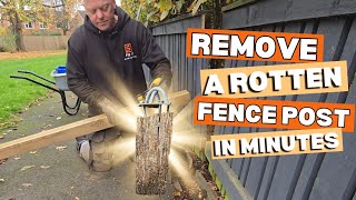 Remove Rotten Fence Posts Like a PRO in 5 Minutes [upl. by Xenia]