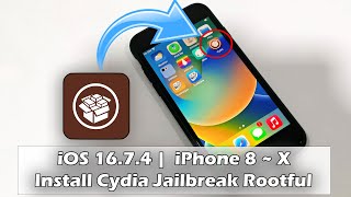 Install Cydia Jailbreak Rootful iOS 1674  iPhone 8  X [upl. by Sices]