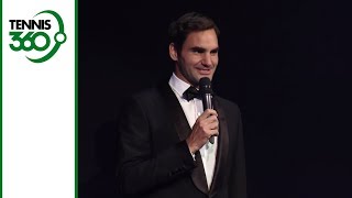 Roger Federer introduces Rafael Nadal to the Laver Cup gala stage [upl. by Orelle]