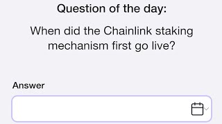 When did the Chainlink staking mechanism first go live  Time Farm Answer Today [upl. by Mun]