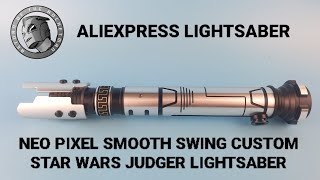 TXQSABER Neo pixel star wars custom lightsaber judger smooth swing review [upl. by Mari271]