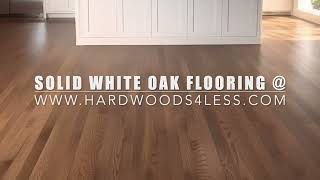 3 14quot x 34quot Solid White Oak Espresso Hardwood Flooring [upl. by Lehacim952]