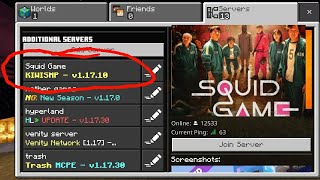 SQUID GAME SERVER IN MINECRAFT POCKET EDITION 117 [upl. by Yor]