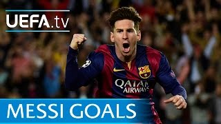 Five memorable Messi European goals [upl. by Arehs804]