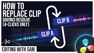 How to Replace Clips in DaVinci Resolve Videos Images Audio  2021 [upl. by Cordova73]