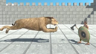 NEW PREHISTORIC UPDATE Smilodon vs ALL UNITS in Brick Castle Animal Revolt Battle Simulator [upl. by Kernan530]