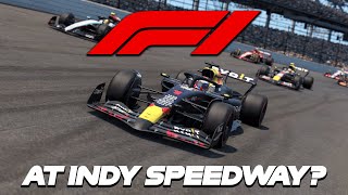 RACING F1 CARS AT INDY SPEEDWAY [upl. by Anoval840]