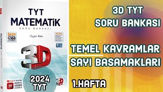 Temel Kavramlar Sayı Basamakları  3D TYT Soru Bankası 1HAFTA TESTLERİ [upl. by Nitsua]