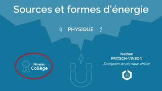 🧲 Sources et formes dénergie ‖ Physiquechimie ‖ Collège [upl. by Gilda43]