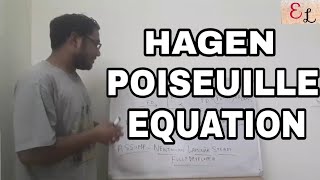 HAGEN POISEUILLE EQUATION  DERIVATION  FLUID FLOW IN A PIPE  POISEUILLES LAW  FLUID MECHANICS [upl. by Tollman]