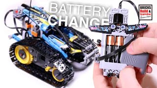 LEGO 42095  Technic  Remote Controlled Stunt Racer  Battery change [upl. by Arraik]