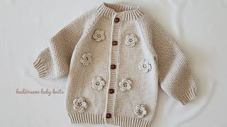 YEPYENİ ÇOK KOLAY HARİKA HIRKA MODELİÇİÇEKLİ HIRKA YAPIMI ⭐️knitting pattern [upl. by Retxab]