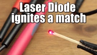 Laser Diode from DVD Burner ignites a match [upl. by Noed801]