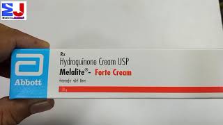 Melalite Forte Cream  Hydroquinone cream  Melalite Forte cream Use Acne pimple review Hindi [upl. by Alyos]