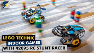 Indoor games with two LEGO Technic 42095 RC Stunt Racers [upl. by Cato421]