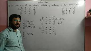 Echelon FormRank Of A Matrix Matrix L15 [upl. by Aneeg]