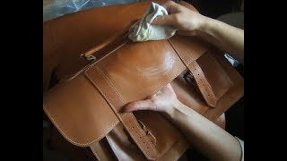 How to clean leather bagsleather accessories [upl. by Eciened]