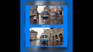 Tram in Zurich  Switzerland  October 2016  Part 12 [upl. by Naesed]