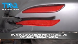 How to Replace Rear Bumper Reflector 20112016 Hyundai Elantra [upl. by Ahens114]