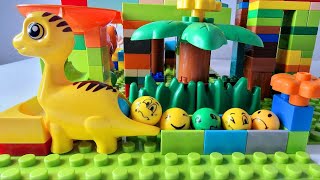 Satisfying Marble Run Coaster  ASMR  Building Blocks  HABA Lego Duplo  STEM Learning [upl. by Attennek853]