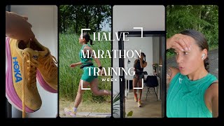 HALVE MARATHON TRAINING  hardloop schema  Running  Running vlog [upl. by Eseuqram678]