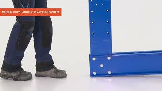 Medium Duty Cantilever Racking  Assembly Video [upl. by Nanerb]