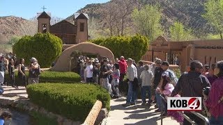 Thousands make pilgrimage to El Santuario de Chimayo [upl. by Mall862]