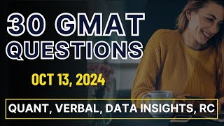 GMAT Focus Practice Quiz Oct 13 2024  Quant Verbal RC Data Insights Practice Problems [upl. by Arral]