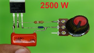 Very Easy Motor and Ac Light Dimmer Circuit ✔✔  With Only 5 Parts [upl. by Salomi]