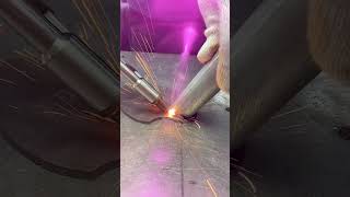 laserwelding welding 1500wlaserwelding With a gentle pull the weld is beautiful and firm [upl. by Miof Mela]