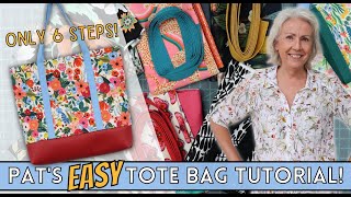 How To Make An Easy Tote Bag  In Only 6 Steps [upl. by Relyhcs]