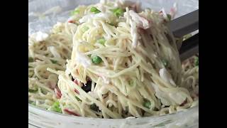 Crab Pasta Salad Recipe [upl. by Chiarra]