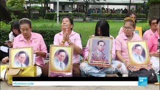 Thailand hundreds gather at Bangkok hospital for ailing King Bhumibol Adulyadej [upl. by Timothea]