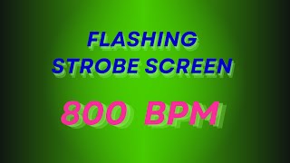 Flashing Strobe Screnn 800 BPM  Green and Black  Background Loop VJ  No Copyright  1 Hour [upl. by Llertnac]