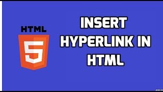 How to Insert Hyperlink in HTML  HTML5 Tutorial [upl. by Amocat]