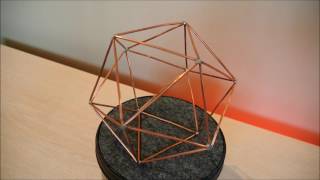 Icosahedron wireframe actual model rotating [upl. by Thacker860]