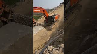 Tata hitachi zaxis 370 power  quarry excavator [upl. by Marucci]