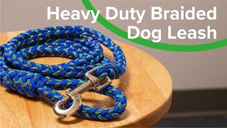 How to Make a Heavy Duty Paracord Dog Leash—8 Strand Braid [upl. by Mikey481]