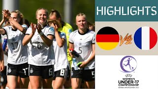 Germany vs France UEFA Womens U17 Championship Highlights [upl. by Judi]