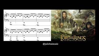 Concerning Hobbits Lord of the Rings  Piano Sheet Music  YouTube Music [upl. by Florio]