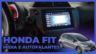 INSTALAÇÃO MÍDIA E AUTOFALANTES DO HONDA FIT [upl. by Dyanna]