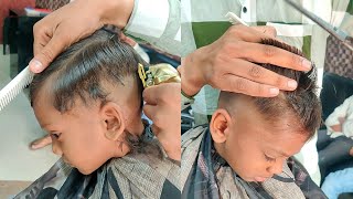 Best hair cut ever in just Rs 50 😱 Slope cutting Hairstyle for men [upl. by Tandie]