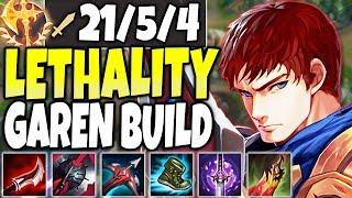 INSANE DAMAGE FULL LETHALITY GAREN BUILD 🔥 Best GAREN SEASON 10 BUILD 🔥 TOP LoL Garen s10 Gameplay [upl. by Haynes]