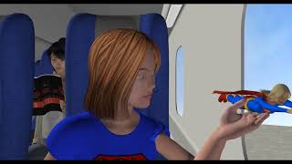 Supergirl flies by airplane [upl. by Adoc]