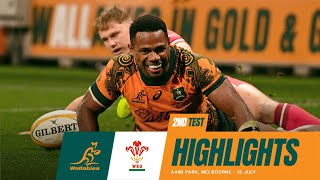 Wallabies v Wales Highlights  Second Test  2024 [upl. by Barris17]