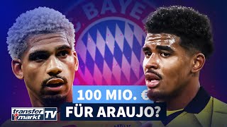 Bayern auf Verteidigersuche Barças Araujo amp Dortmunds Maatsen im Fokus  TRANSFERMARKT [upl. by Anotal59]