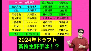 2024年ドラフト高校生野手上位候補は！？センバツ組評価急騰は！？ [upl. by Nanice905]