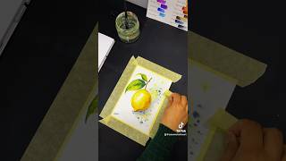 Simple Watercolor Lemon Painting [upl. by Gnilyarg]