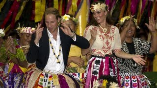 William and Kate dance in Tuvalu [upl. by Aimat78]