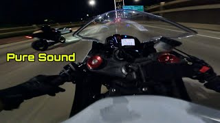 R6 amp ZX6R Pure Adrenaline Night Ride  Uncut Pure Sound [upl. by Desdemona]